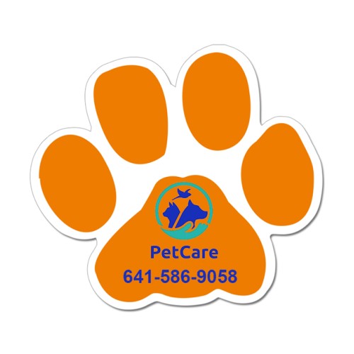 4.75x5.25 Paw Shaped Magnets 20 Mil